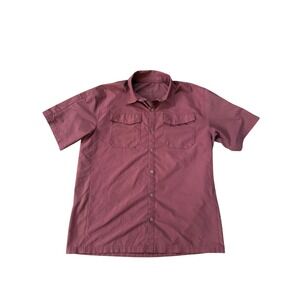 5.11 Tactical Series Men's Burgundy Short Sleeve Button Up Shirt Size Medium